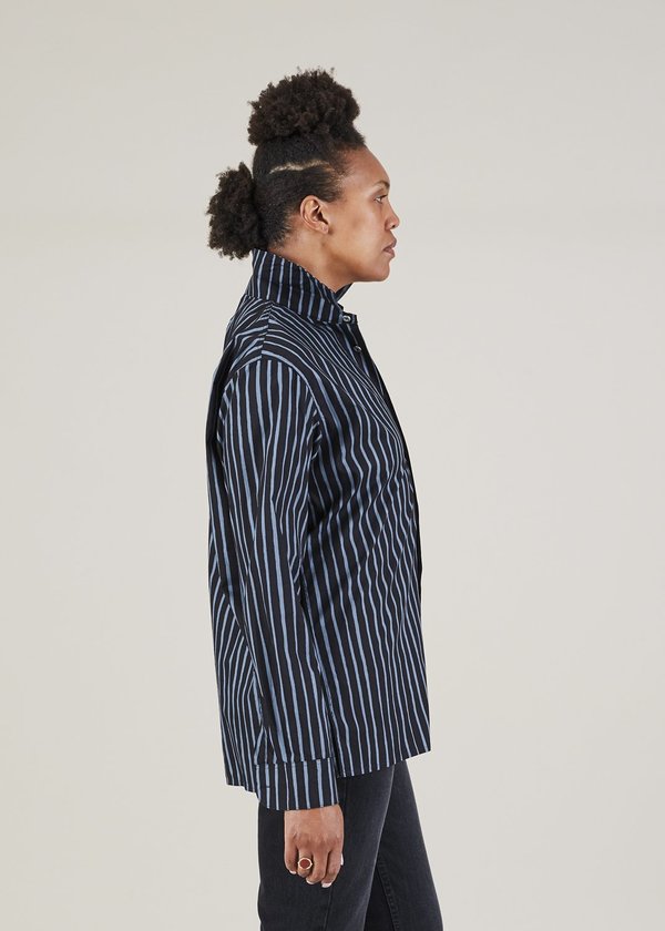 Marimekko Jokapoika Striped Shirt - black/grey stripe | Garmentory