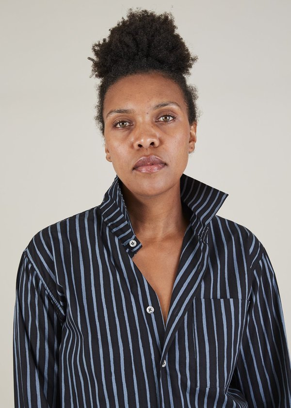 Marimekko Jokapoika Striped Shirt - black/grey stripe | Garmentory