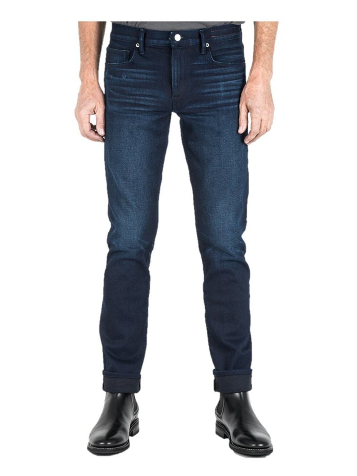 KATO The Pen Slim Jean - Black/Blue Lenny Wash - Image 1 of 4