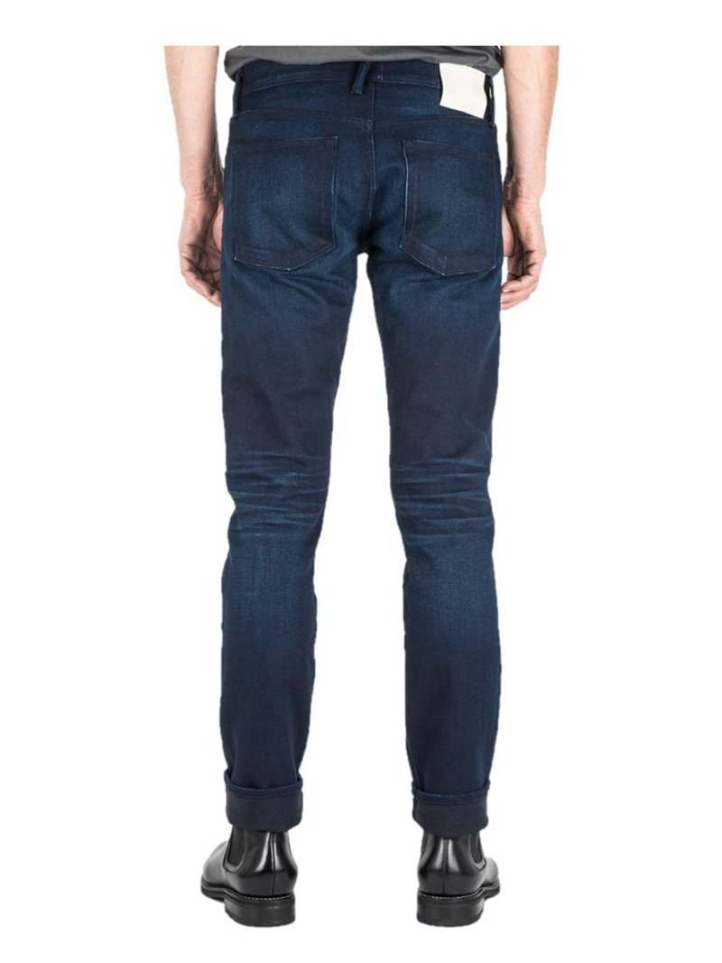 KATO The Pen Slim Jean - Black/Blue Lenny Wash