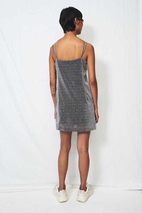 glitter slip dress Silver Sequin Short Slip Dress Silver / S main image 1