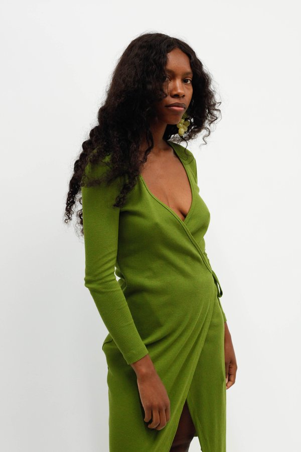 Lisa Says Gah Lucille Midi Dress - Moss | Garmentory