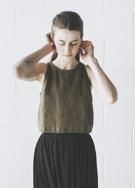 First Rite - Banded Tank in Olive First Rite - Banded Tank in Olive