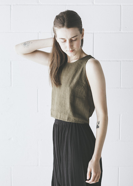 First Rite - Banded Tank in Olive First Rite - Banded Tank in Olive