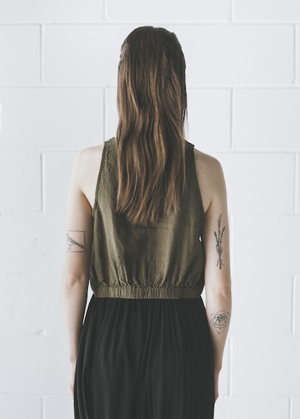 First Rite - Banded Tank in Olive First Rite - Banded Tank in Olive