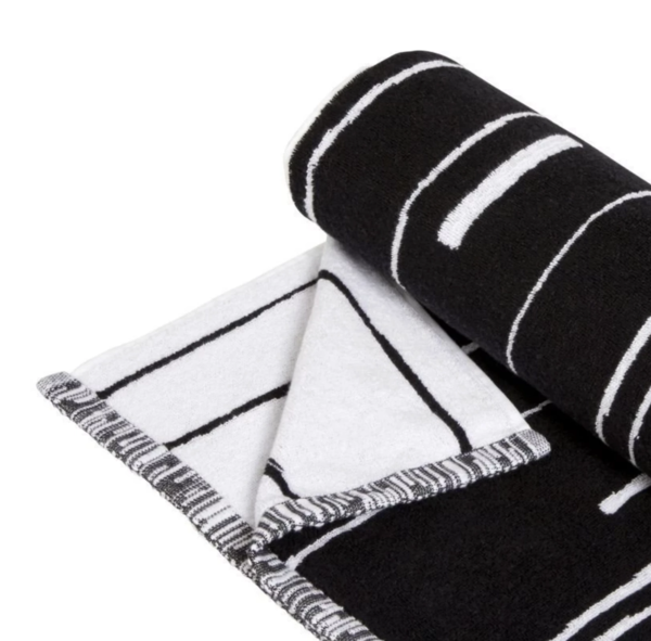 OYOY Puun Bath Towel - Black/White OYOY Puun Bath Towel - Black/White