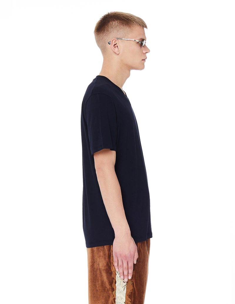 Jil Sander V-Neck T-Shirt - Navy Blue | Garmentory