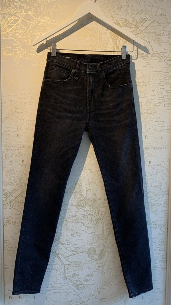R13 High Rise Skinny Jeans - Black Marble R13 High Rise Skinny Jeans - Black Marble