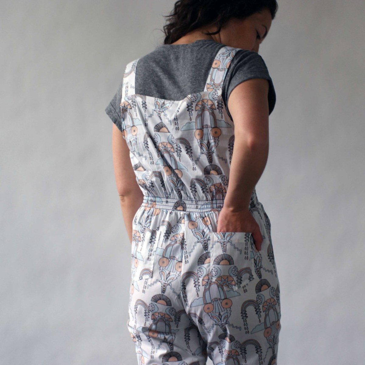 Nooworks Overalls in Bridge Print Garmentory