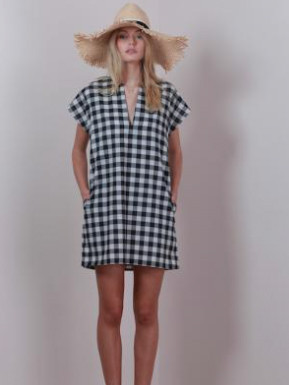 Lilya Alba Dress - Black/Cream Gingham Check Lilya Alba Dress - Black/Cream Gingham Check
