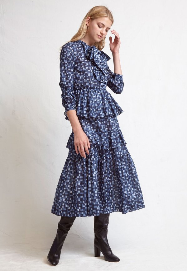 Warm Oasis Dress - Blue Check | Garmentory