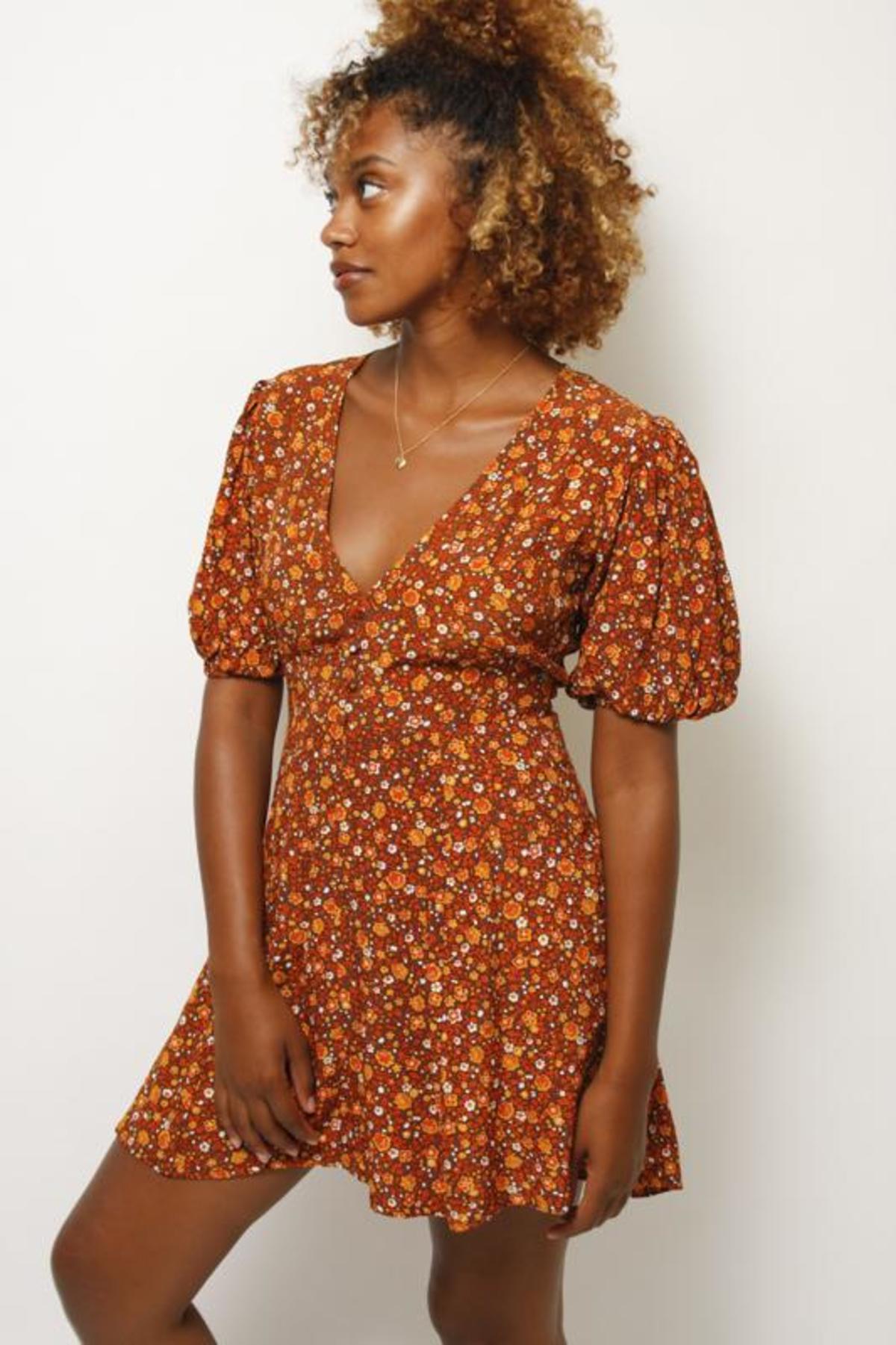 FAITHFULL ILIA MINI DRESS - CHOCOLATE