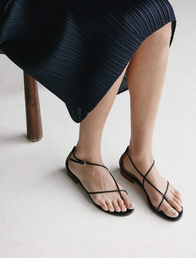 Emme Parsons String Sandal - Black | Garmentory