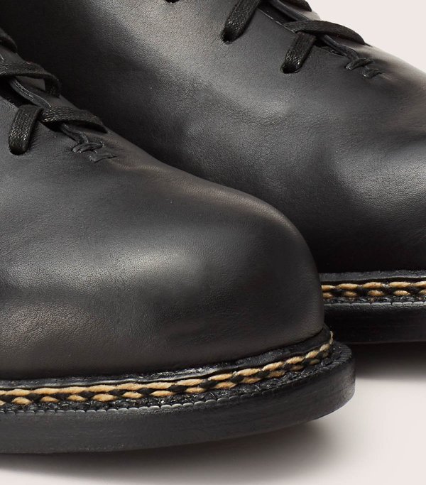 Feit Braided Lace Up Boot - Black | Garmentory display picture 1