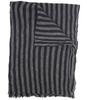 Botto Giuseppe Cashmere Melange Scarf - Light Grey Stripe - Thumbnail 1