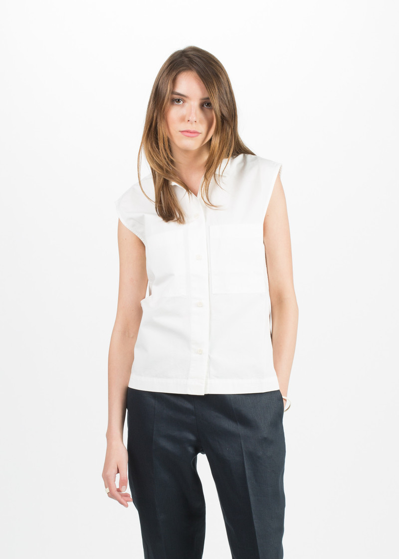 MHL by Margaret Howell Sleeveless Work Shirt | Garmentory