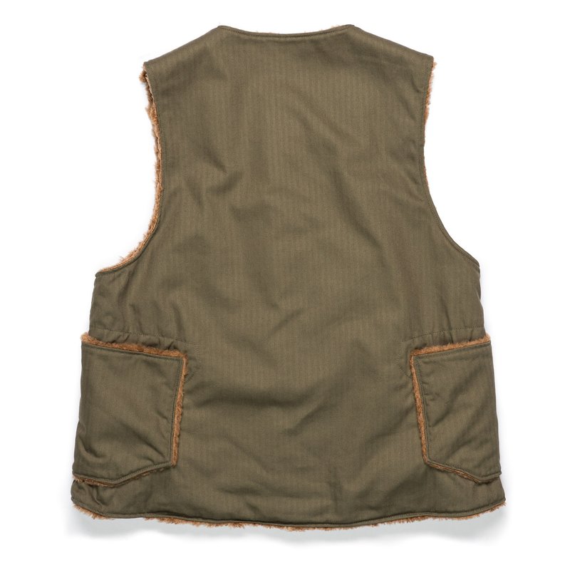 【engineerd garment】 over vest reversible Engineered Garments Over Vest Indigo 12 oz. Denim - Made in