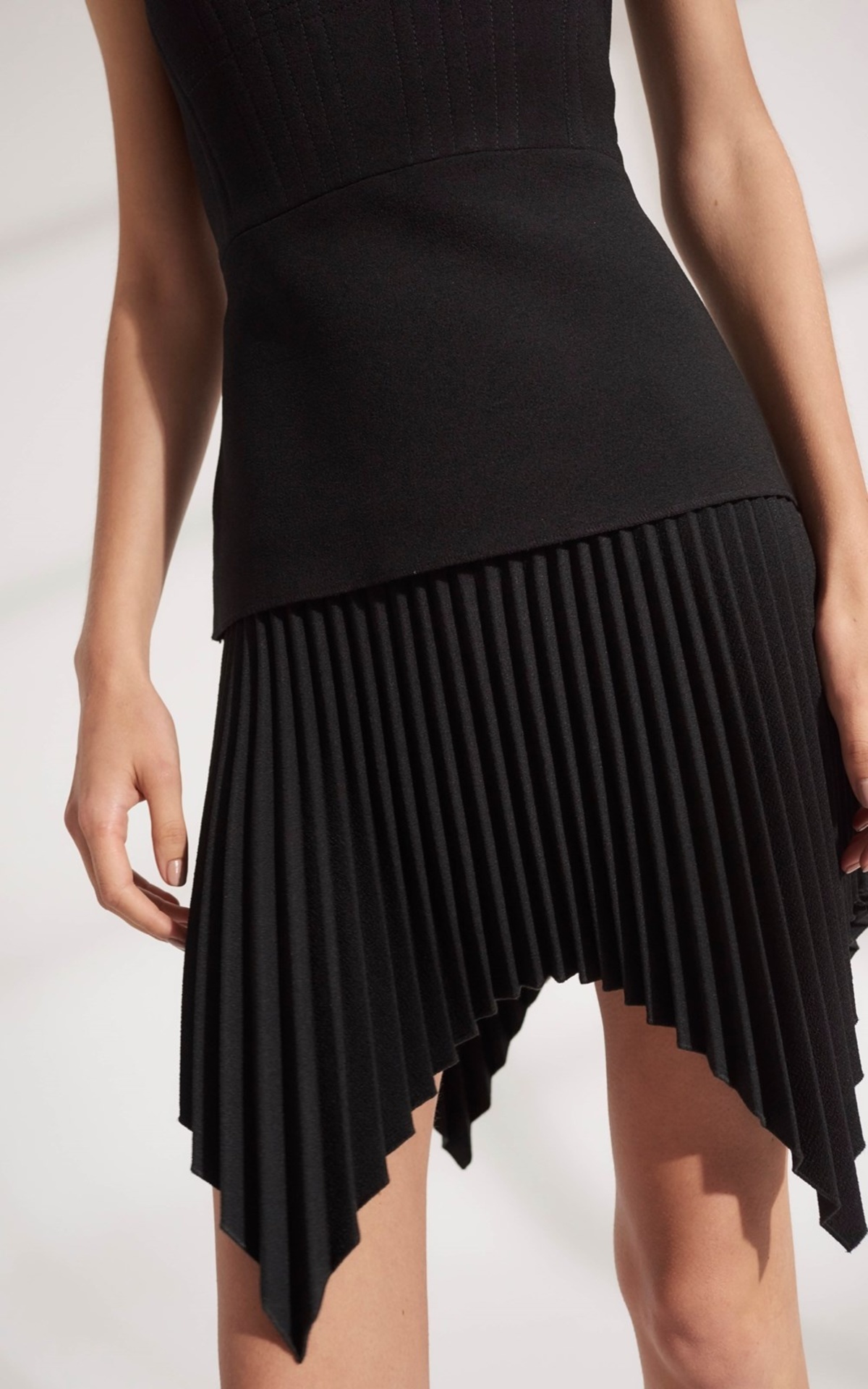dion lee pleated mini dress Dion Lee Ellipse Pleat Mini Dress Online Sale