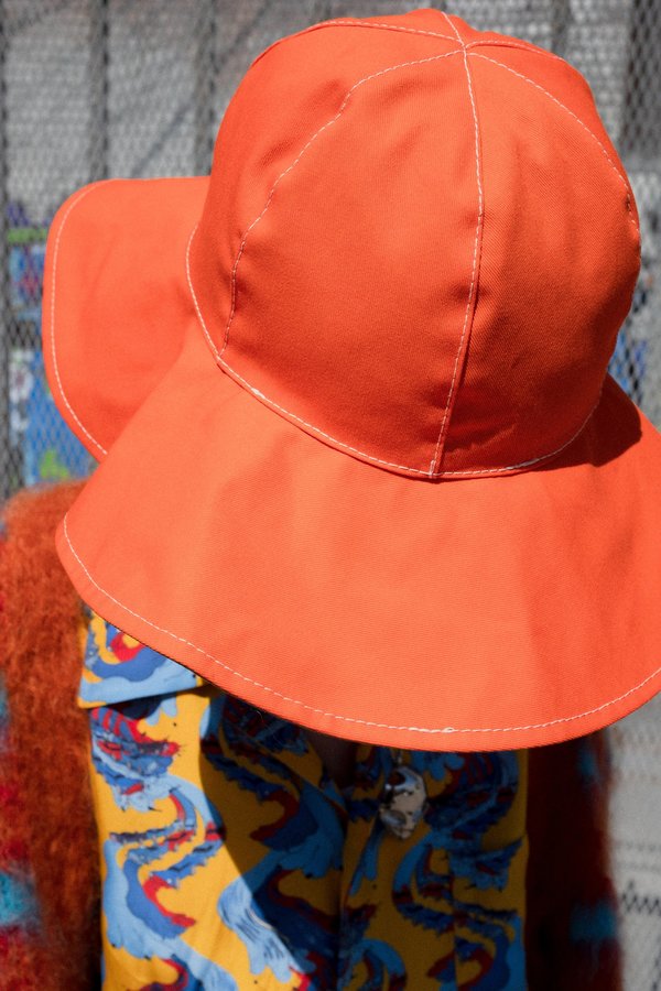 Marni Reversible Wide Brim Bucket Hat - Orange Marni Reversible Wide Brim Bucket Hat - Orange