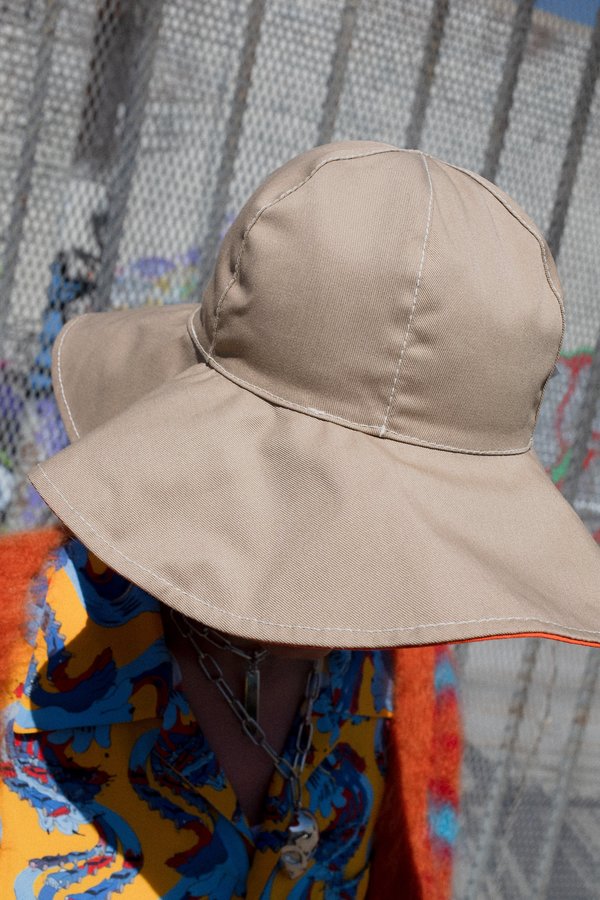 Marni Reversible Wide Brim Bucket Hat - Orange Marni Reversible Wide Brim Bucket Hat - Orange