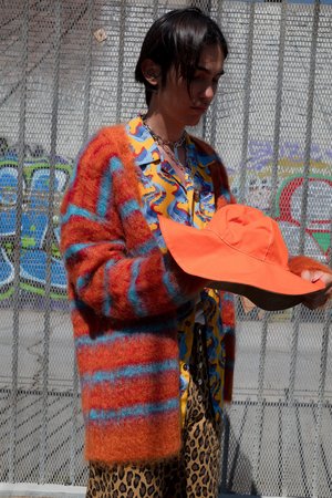 Marni Reversible Wide Brim Bucket Hat - Orange Marni Reversible Wide Brim Bucket Hat - Orange
