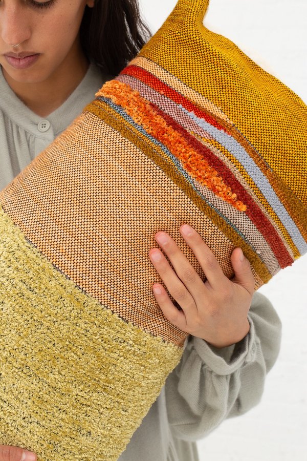 Jess Feury Lumbar Pillow - Ochre/Peach/Gold Chenille Jess Feury Lumbar Pillow - Ochre/Peach/Gold Chenille