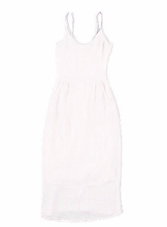 Objects Without Meaning Strappy Dress in White Ripple Objects Without Meaning Strappy Dress in White Ripple