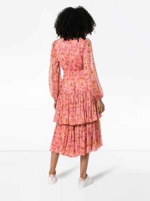 white christmas dresses byTiMo - Kjoler - Chiffon V-Neck Dress - New York Blossom main image 1