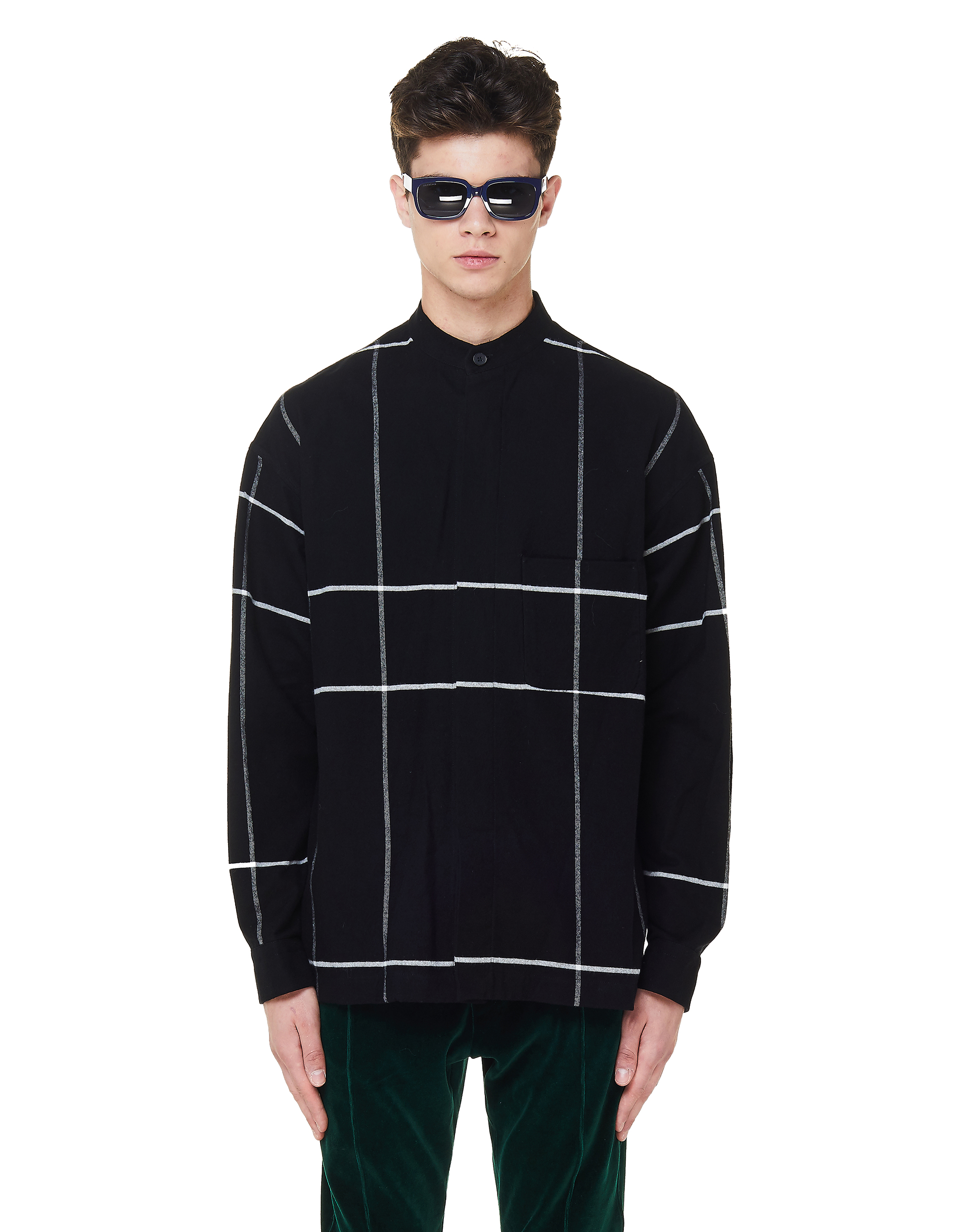 トップス Haider Ackermann check shirt Haider Ackermann Cotton Shirt - Checked Black | Garmentory