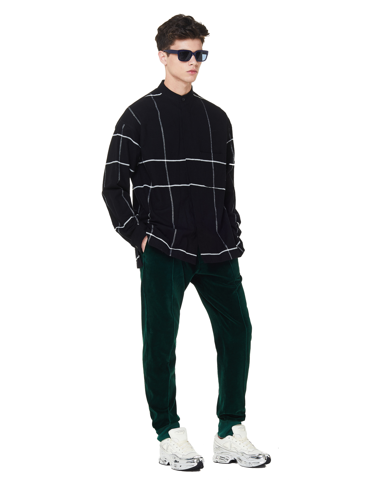 Haider Ackermann Cotton Shirt - Checked Black | Garmentory