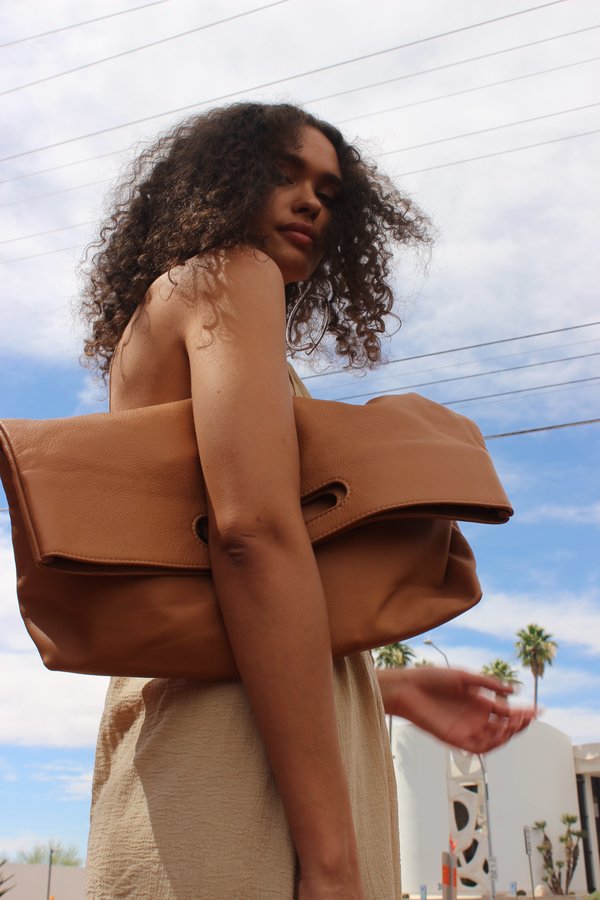 Modern Weaving slouch foldover clutch tabac Garmentory