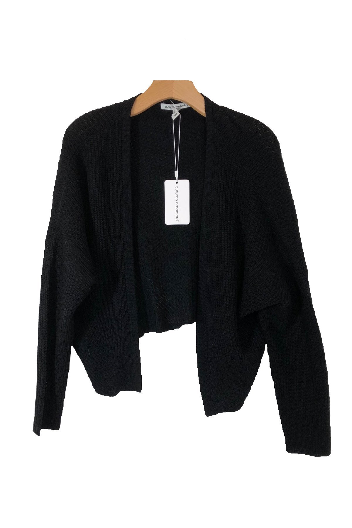 Autumn Cashmere Shaker Cardigan - Black - Image 1 of 2