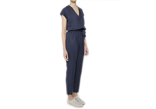 7115 BY SZEKI V-NECK NAVY JUMPSUIT 7115 BY SZEKI V-NECK NAVY JUMPSUIT
