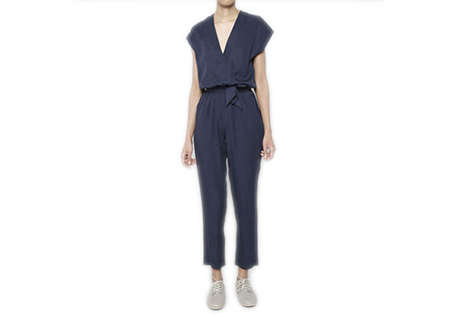 7115 BY SZEKI V-NECK NAVY JUMPSUIT 7115 BY SZEKI V-NECK NAVY JUMPSUIT