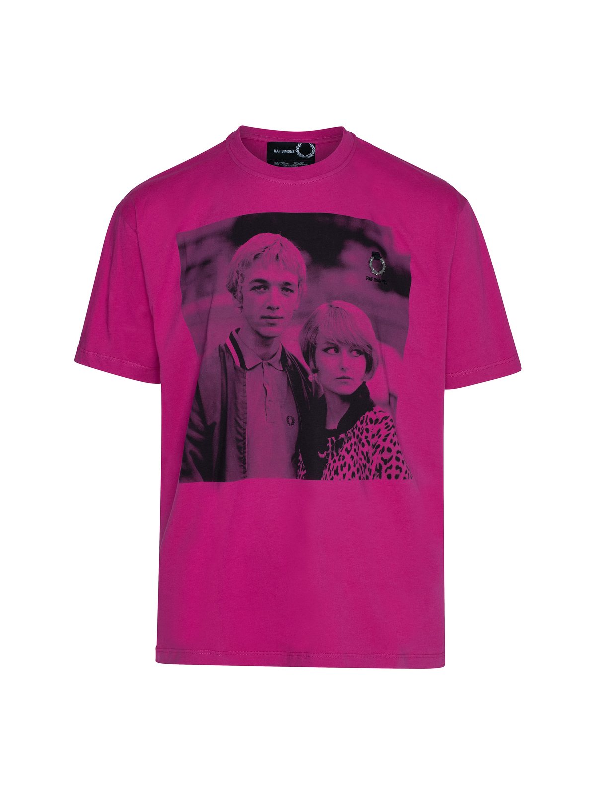 RAF SIMONS Printed T-Shirt - Pop Pink | Garmentory