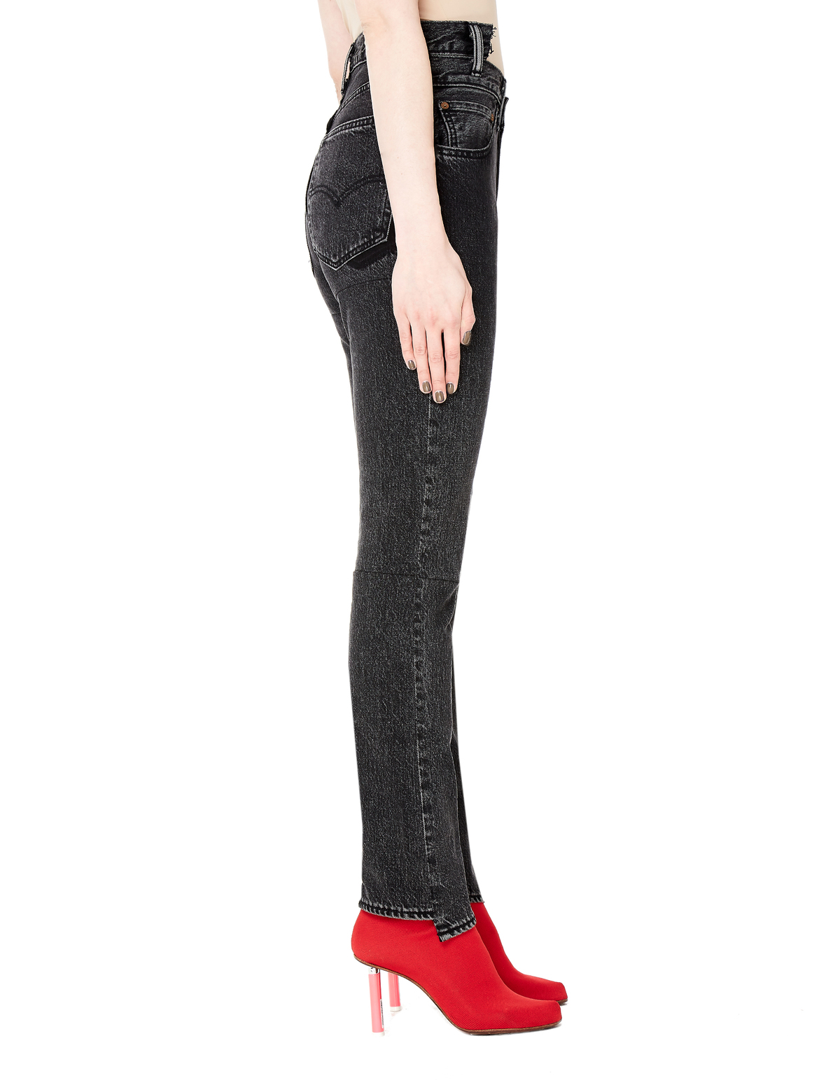 Vetements Levi's High Waist Denim Jeans - Black | Garmentory