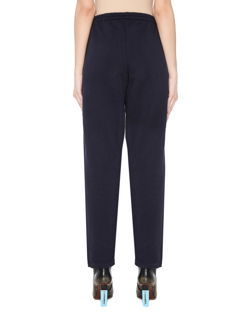 Vetements Logo Tape Sweatpants - Navy Blue | Garmentory