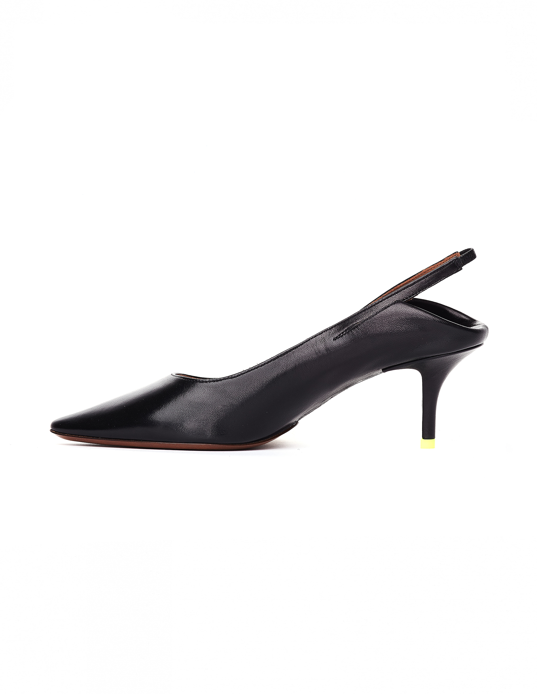 Escarpins Noirs à Talon Kitten Pancaldi Avec Petit Nœud - Taille US 5 (Medium) - Cuir - Occasion Très Bon État