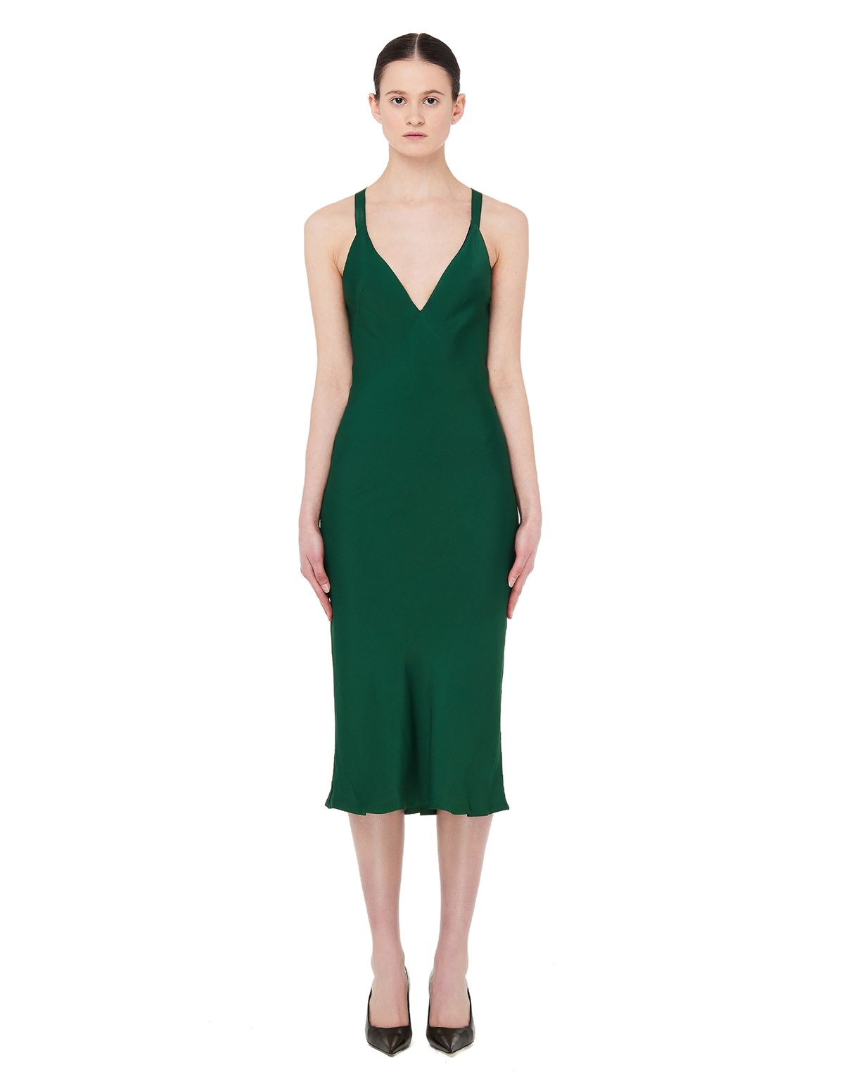 Haider Ackermann Camisole Dress - Green | Garmentory Haider Ackermann Camisole Dress - Green | Garmentory