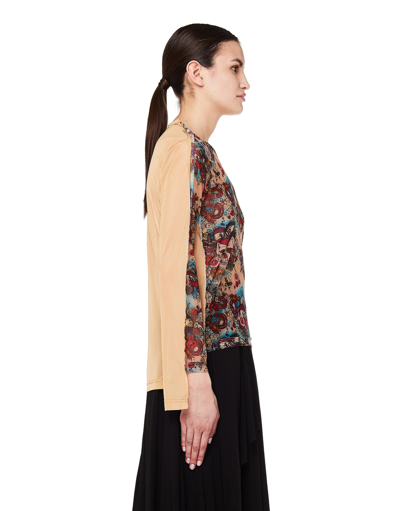 Comme des Garcons Tattoo Printed L/S T-Shirt - Multicolor