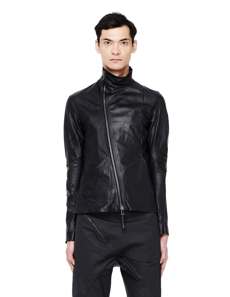 Leon Emanuel Blanck Leather Zip-Up Jacket - black | Garmentory