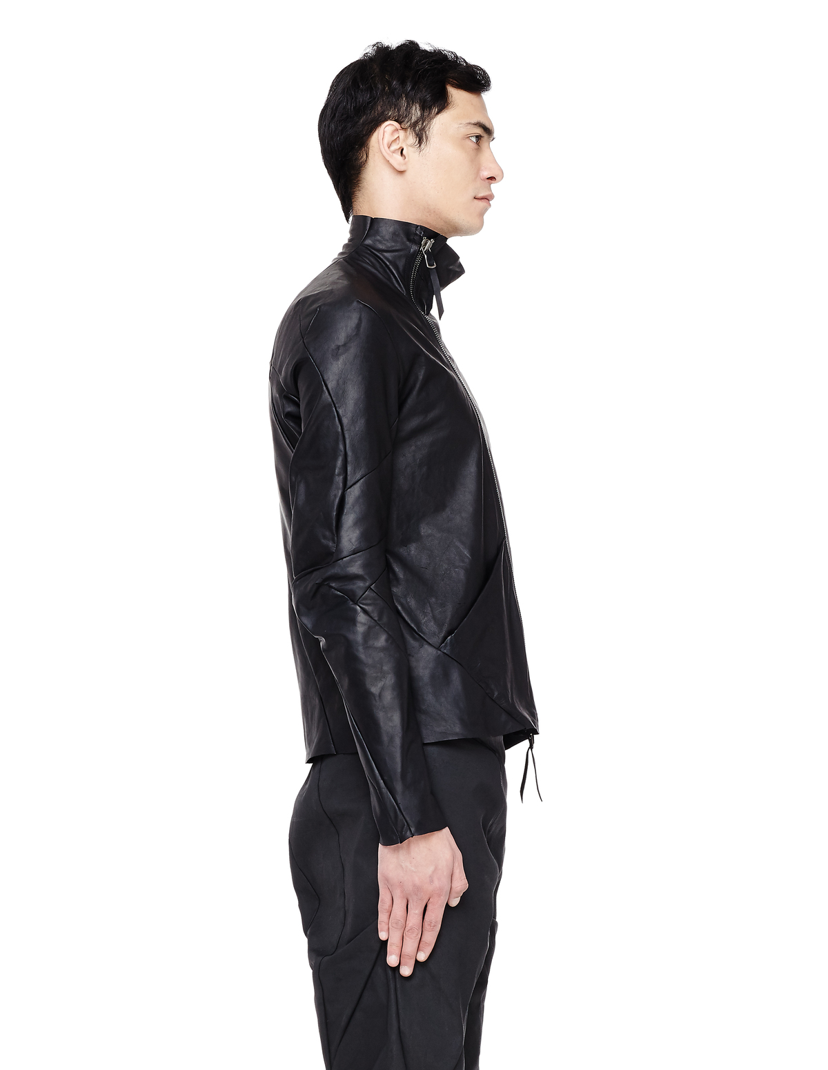 Leon Emanuel Blanck Leather Zip-Up Jacket - black | Garmentory
