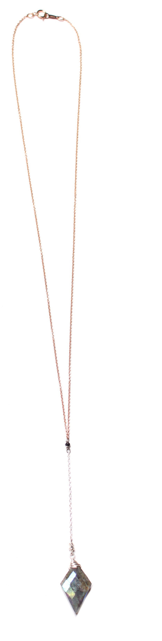 Sarah Dunn Labradorite Lariat Necklace Sarah Dunn Labradorite Lariat Necklace