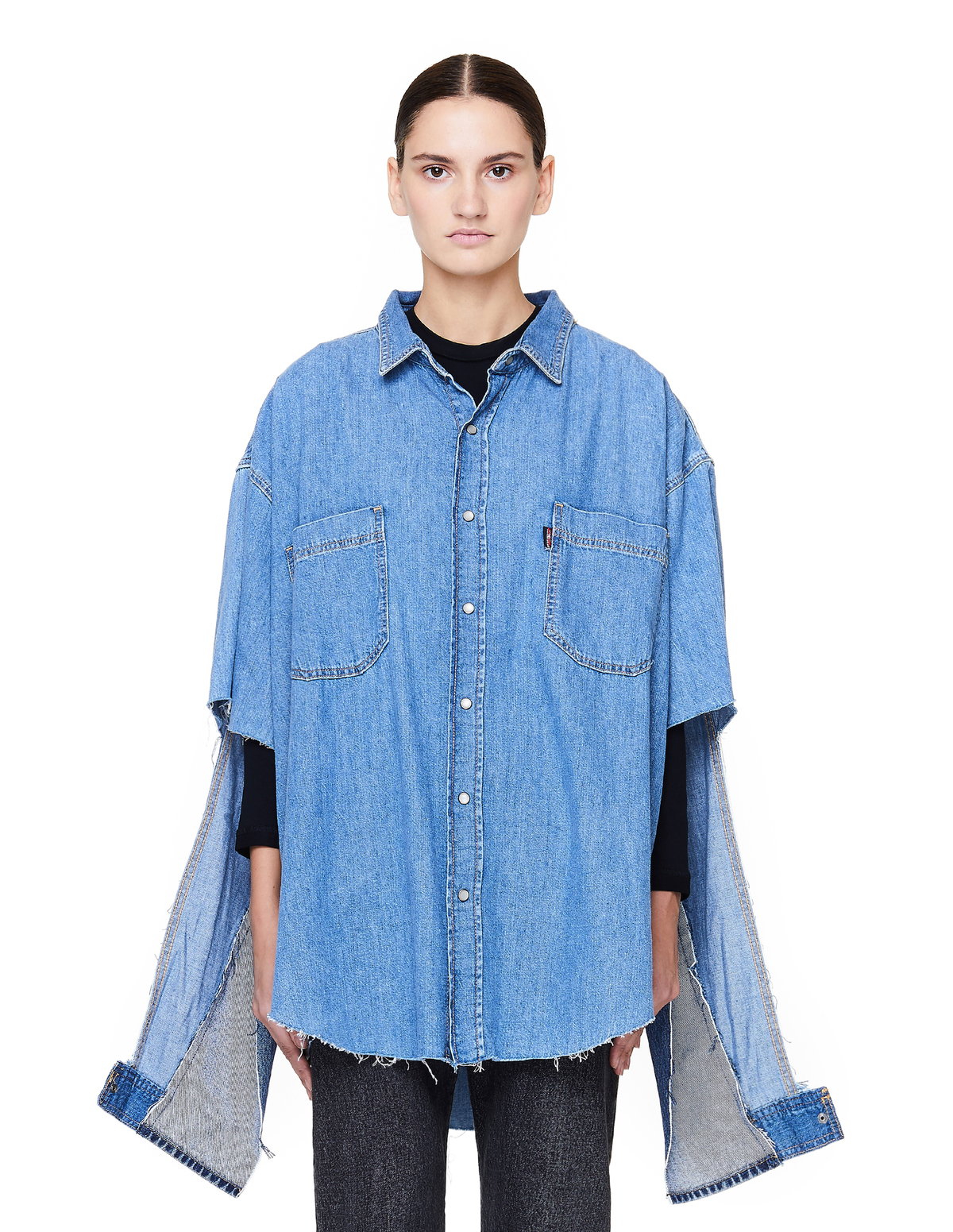 VETEMENTS×LEVI'S CUT OUT DENIM SHIRT