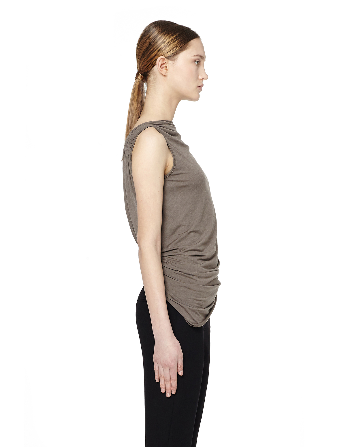 Rick Owens Lilies Open Back Draped Top | Garmentory