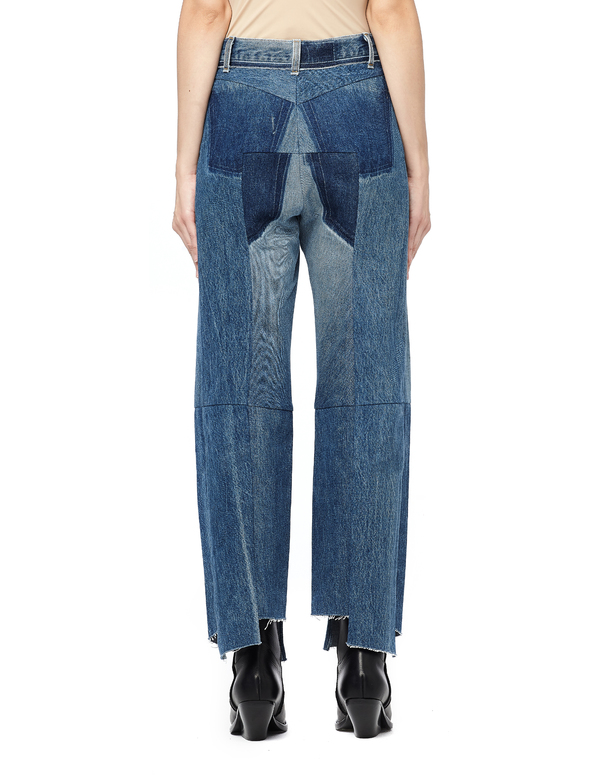 Vetements Reworked Biker Jeans - Navy Blue | Garmentory