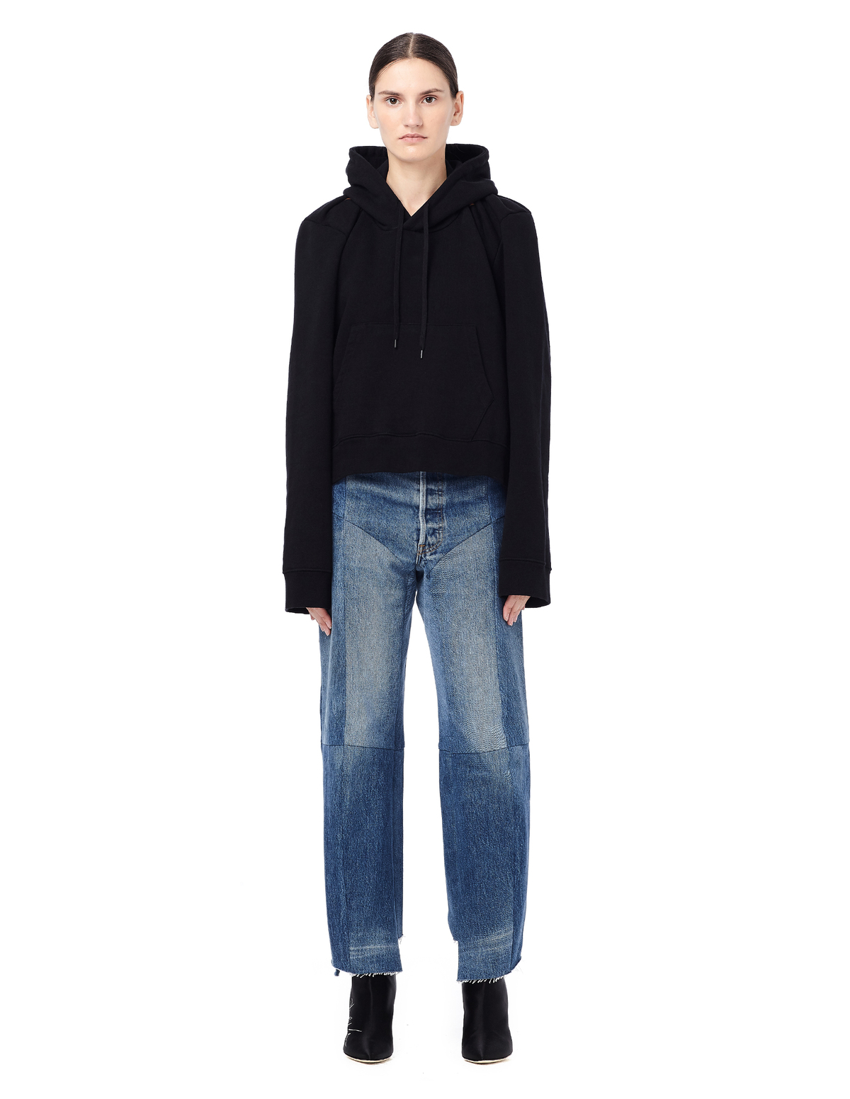 【関税込】VETEMENTS★REWORKED BIKER ヴィンテージ風 デニム 関税込】VETEMENTS☆REWORKED BIKER ヴィンテージ風 デニム