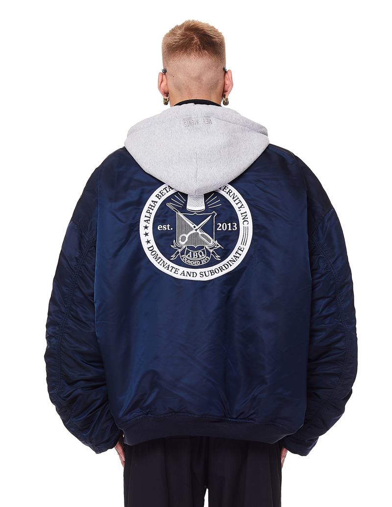 Vetements x Alpha Industries Reversible Bomber Jacket - Black/Navy