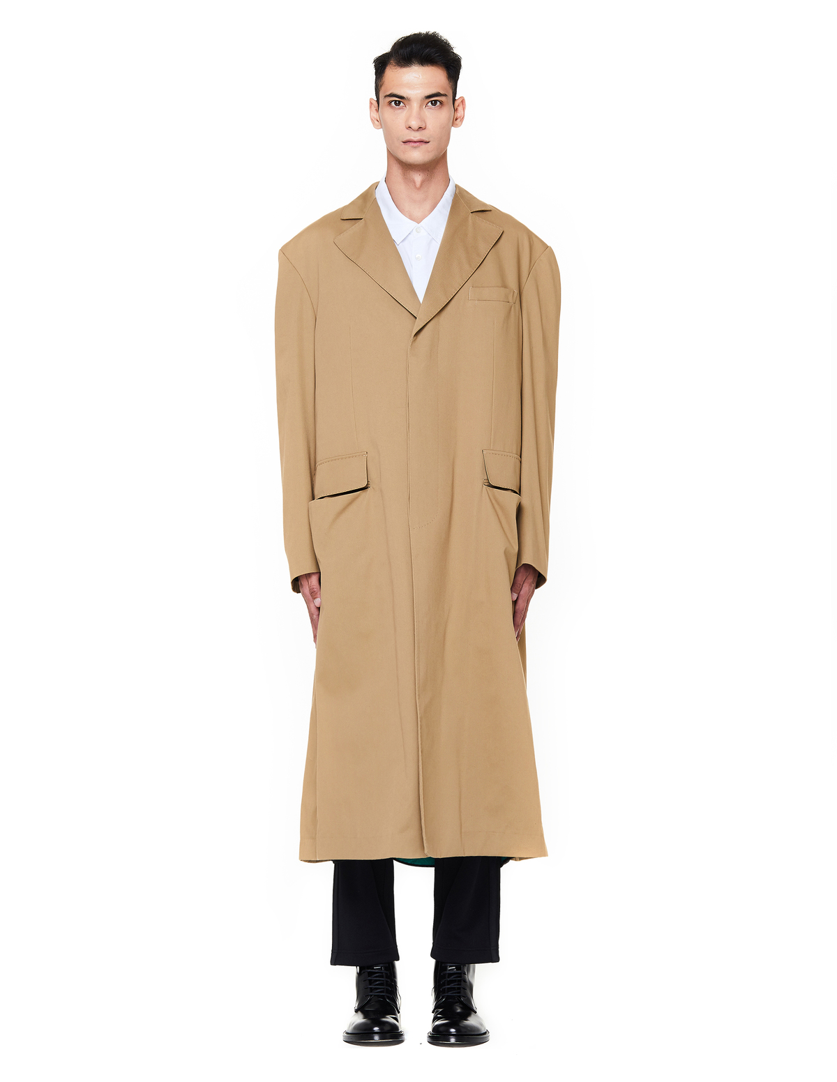 【正規店出品】HAIDER ACKERMANN BARRETTO MILITARY COAT KHAKI Haider-Ackermann-Beige-Cotton-