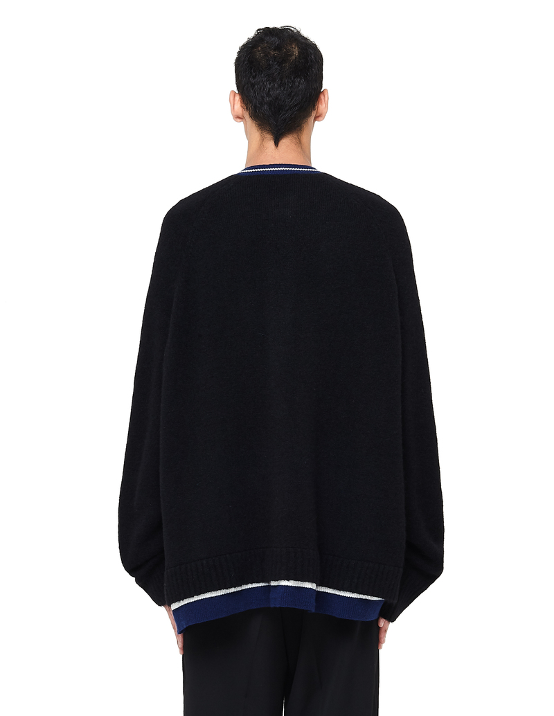 Haider Ackermann Embroidered Zip Up Knit Cardigan - Black | Garmentory 